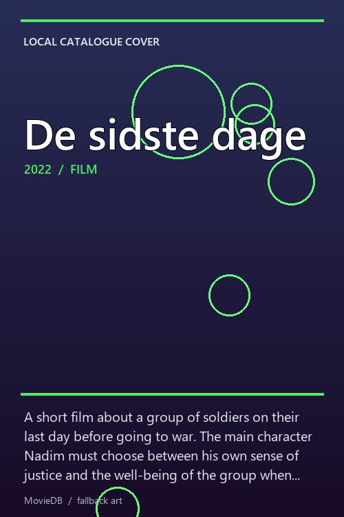 De sidste dage poster