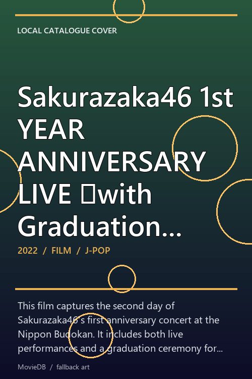 Sakurazaka46 1st YEAR ANNIVERSARY LIVE 〜with Graduation Ceremony〜 poster