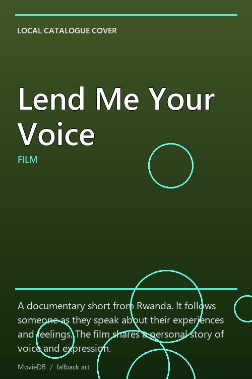 Lend Me Your Voice poster