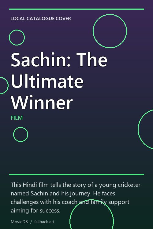 Sachin: The Ultimate Winner poster