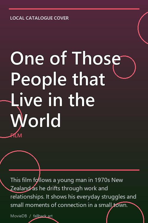 One of Those People that Live in the World poster
