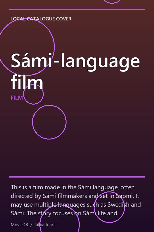 Sámi-language film poster