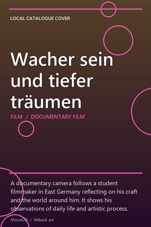 Wacher sein und tiefer träumen poster