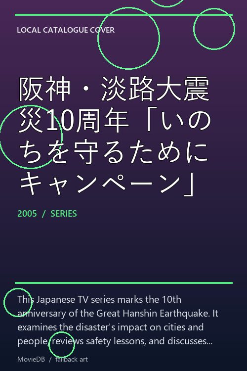 阪神・淡路大震災10周年「いのちを守るためにキャンペーン」 poster