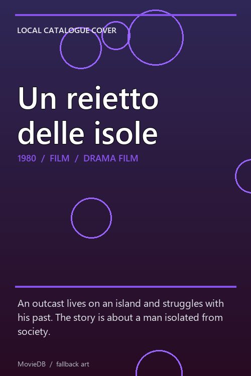 Un reietto delle isole poster