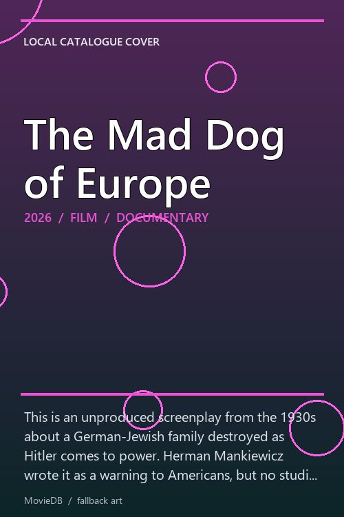 The Mad Dog of Europe poster