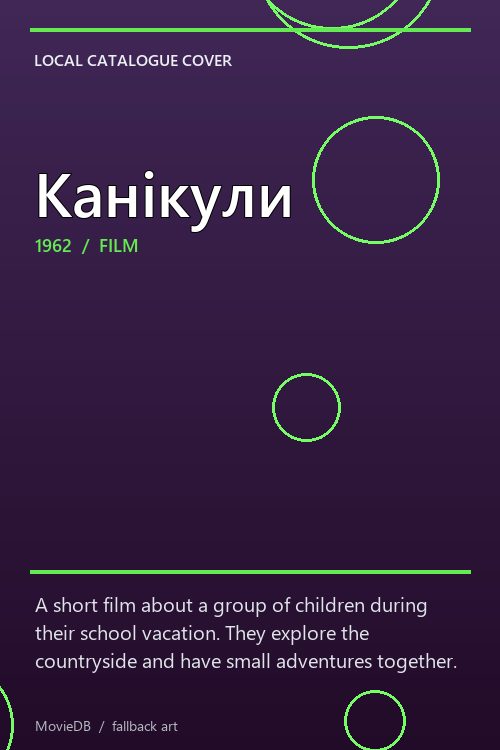 Канікули poster