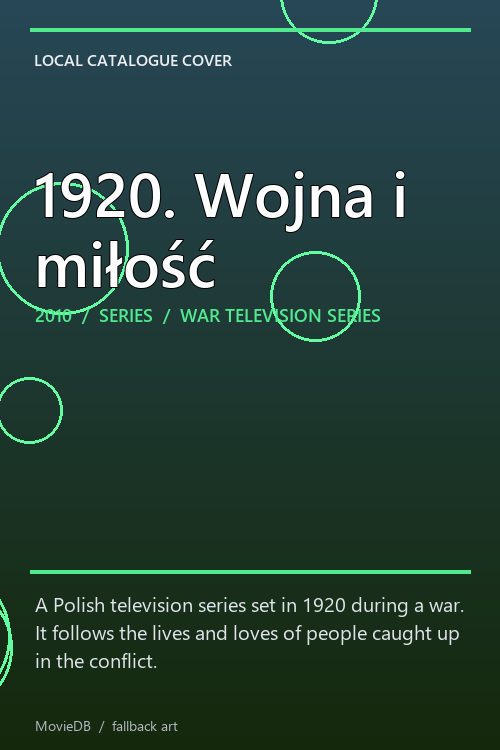 1920. Wojna i miłość poster