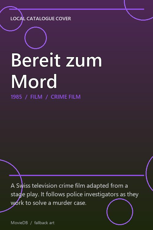Bereit zum Mord poster