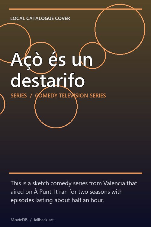 Açò és un destarifo poster