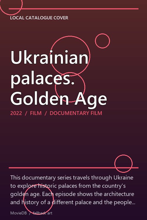 Ukrainian palaces. Golden Age poster