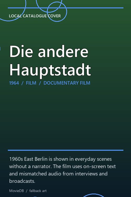 Die andere Hauptstadt poster