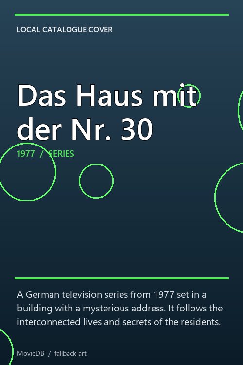 Das Haus mit der Nr. 30 poster