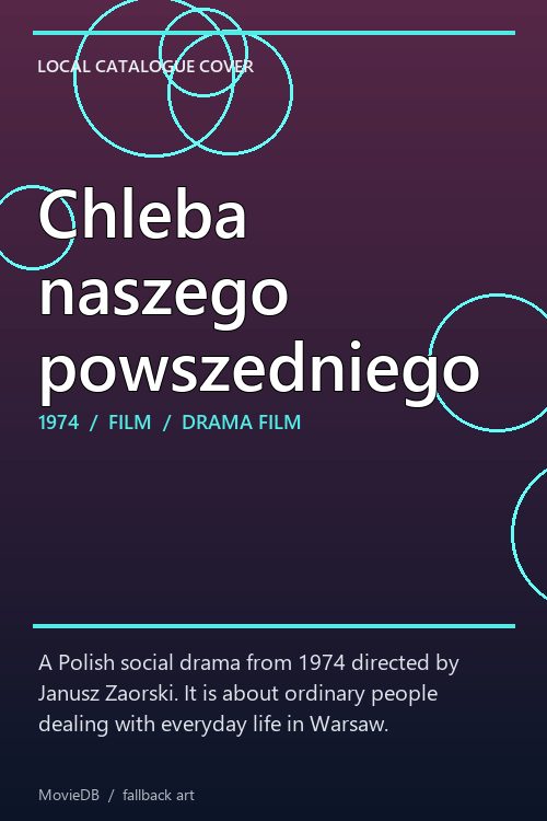 Chleba naszego powszedniego poster