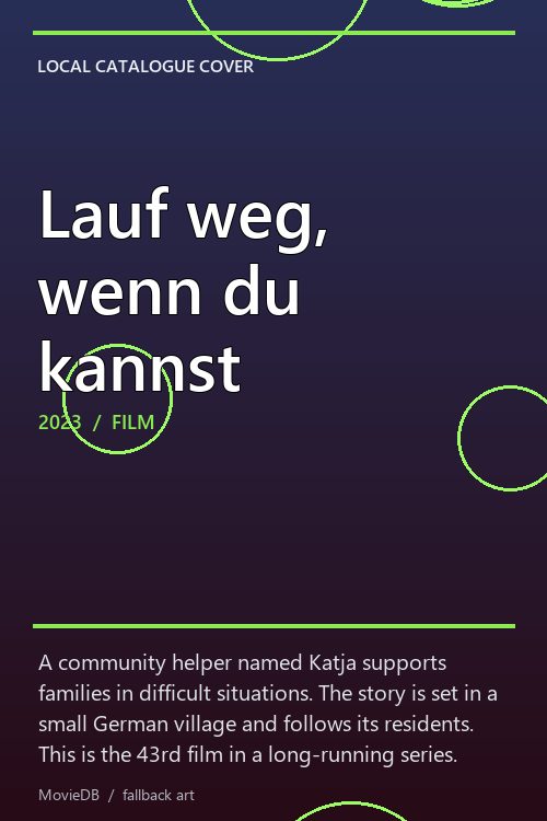 Lauf weg, wenn du kannst poster