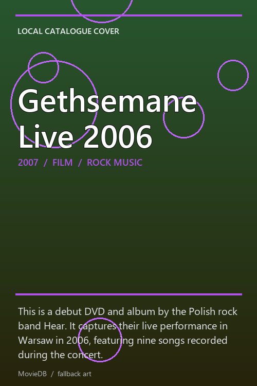 Gethsemane Live 2006 poster