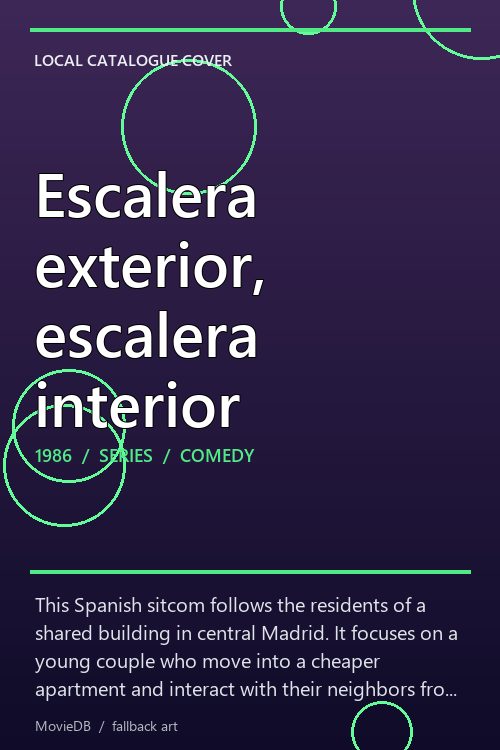 Escalera exterior, escalera interior poster