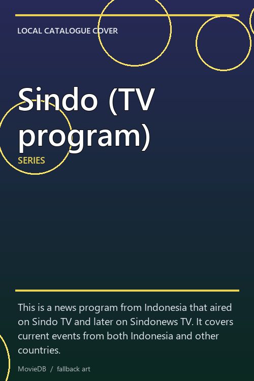 Sindo (TV program) poster