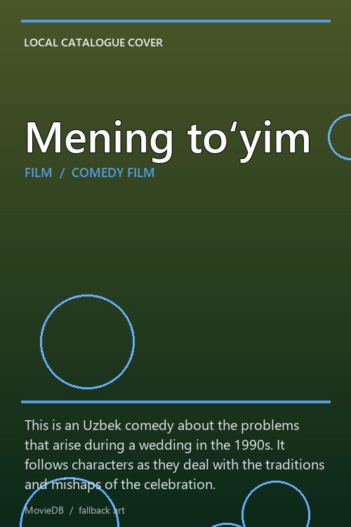 Mening toʻyim poster
