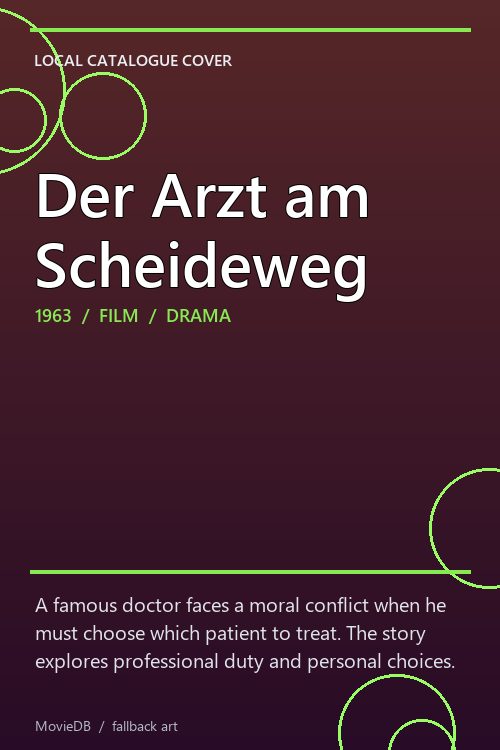 Der Arzt am Scheideweg poster