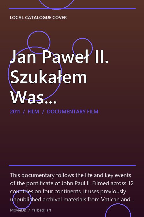 Jan Paweł II. Szukałem Was... poster