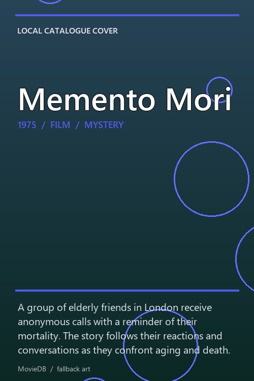 Memento Mori poster
