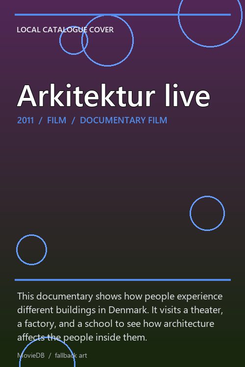 Arkitektur live poster