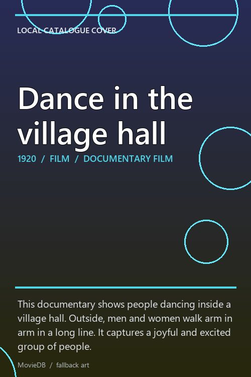 Dance in the village hall poster
