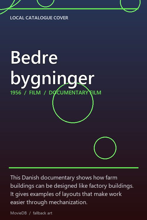 Bedre bygninger poster