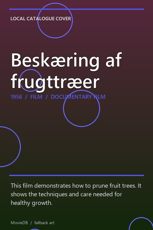 Beskæring af frugttræer poster