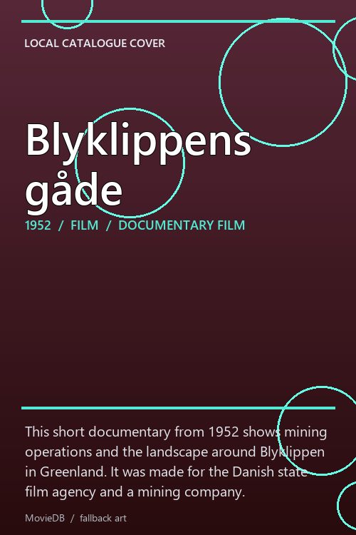 Blyklippens gåde poster