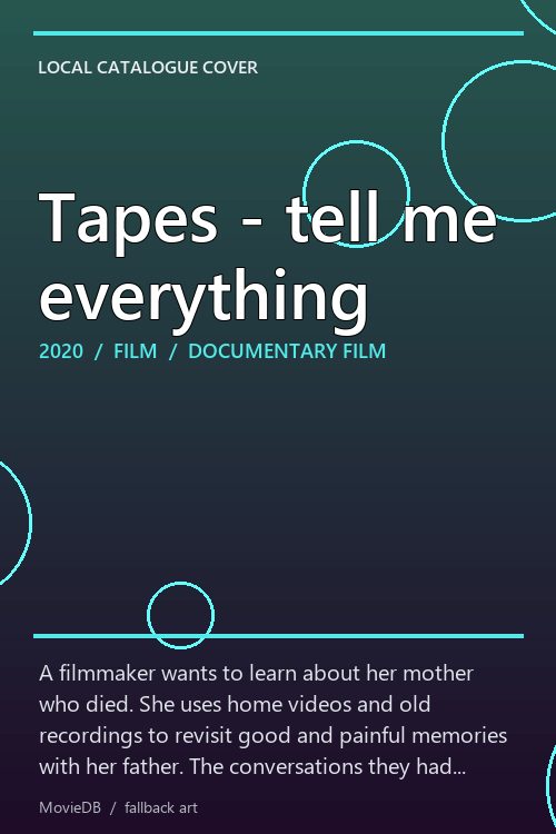 Tapes - tell me everything poster
