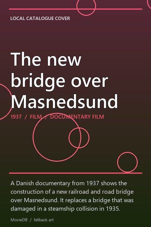 The new bridge over Masnedsund poster