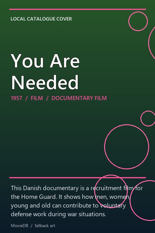 You Are Needed poster