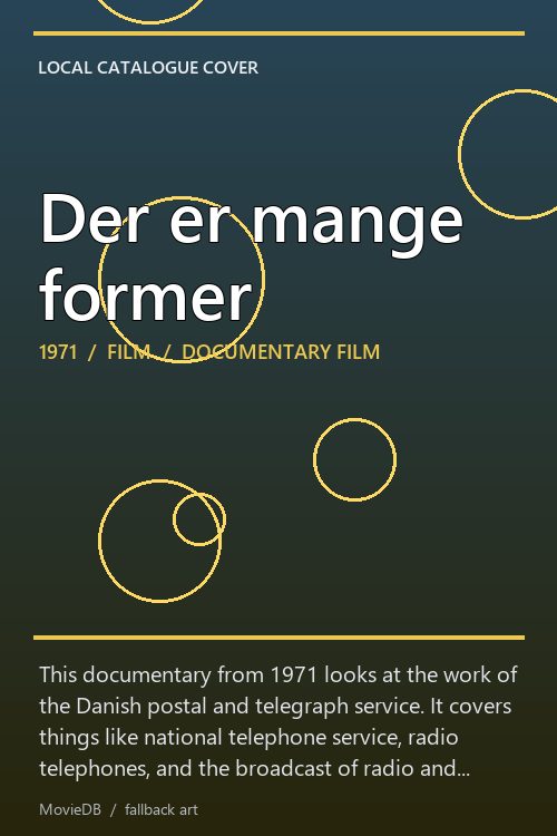Der er mange former poster