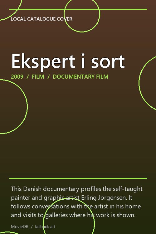 Ekspert i sort poster