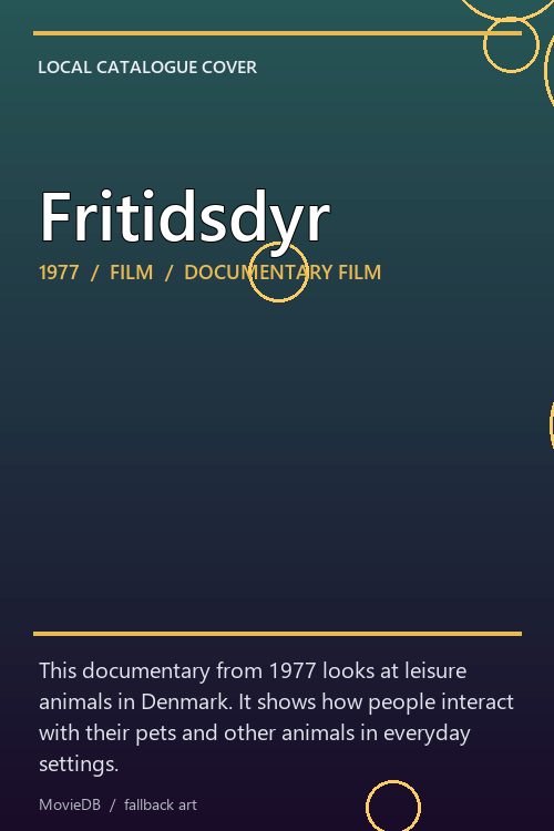 Fritidsdyr poster