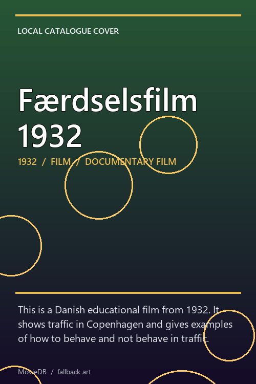 Færdselsfilm 1932 poster