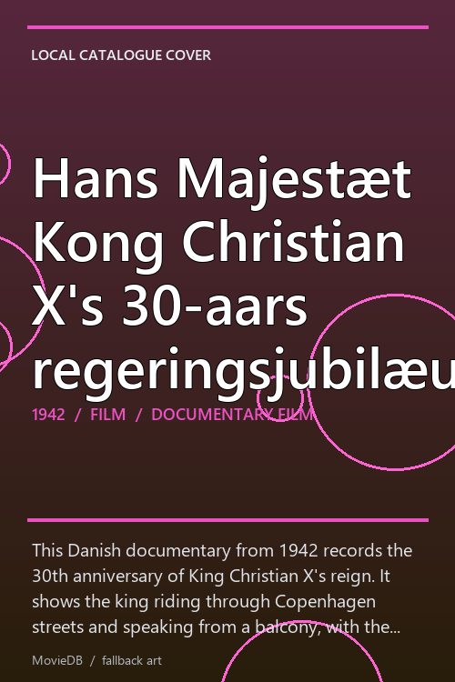 Hans Majestæt Kong Christian X's 30-aars regeringsjubilæum poster