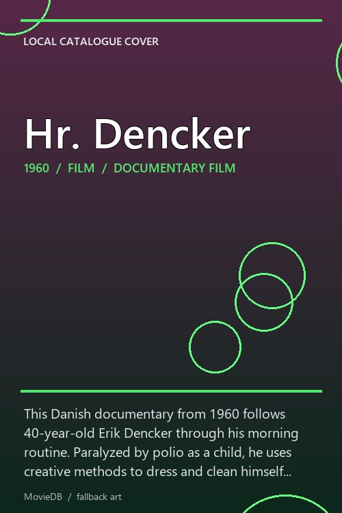 Hr. Dencker poster