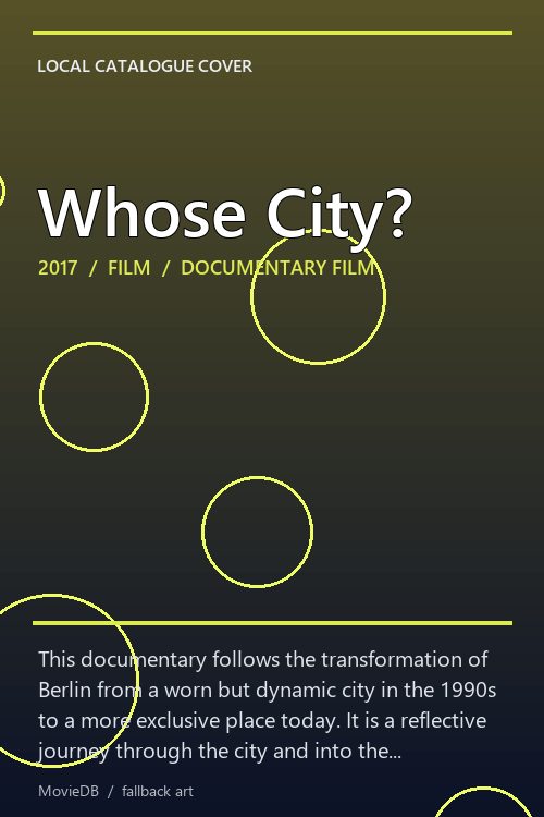 Whose City? poster