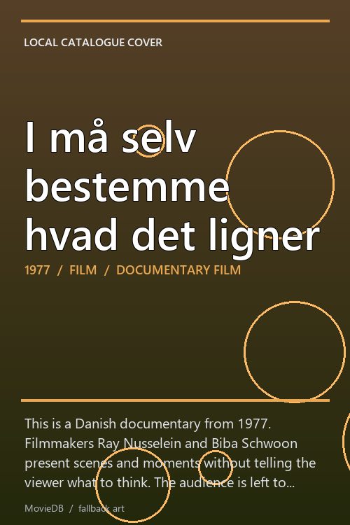I må selv bestemme hvad det ligner poster