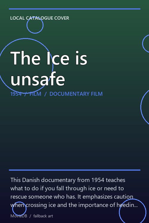 The Ice is unsafe poster