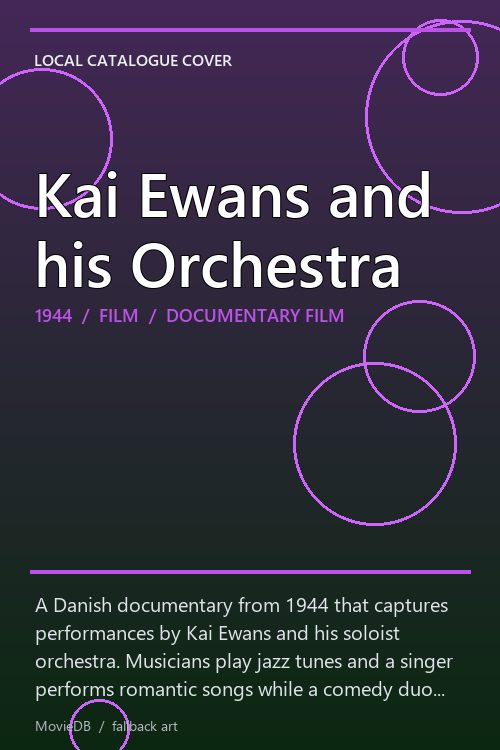 Kai Ewans and his Orchestra poster