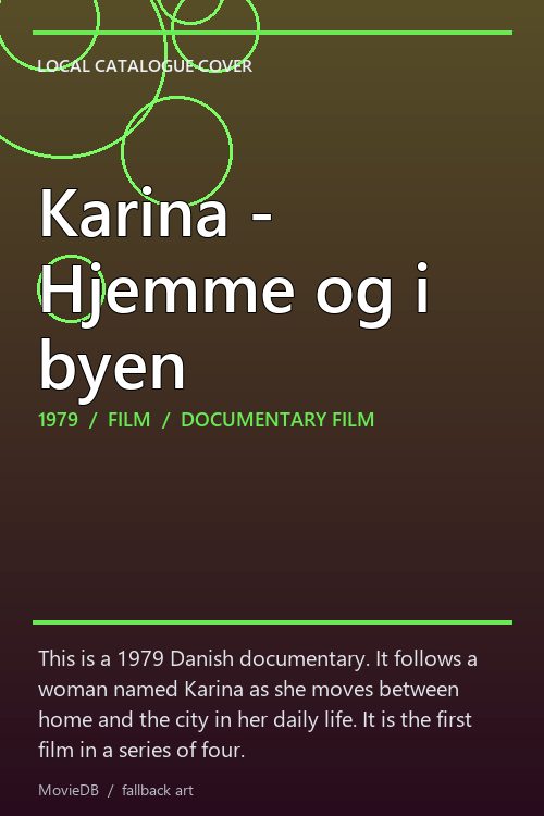 Karina - Hjemme og i byen poster