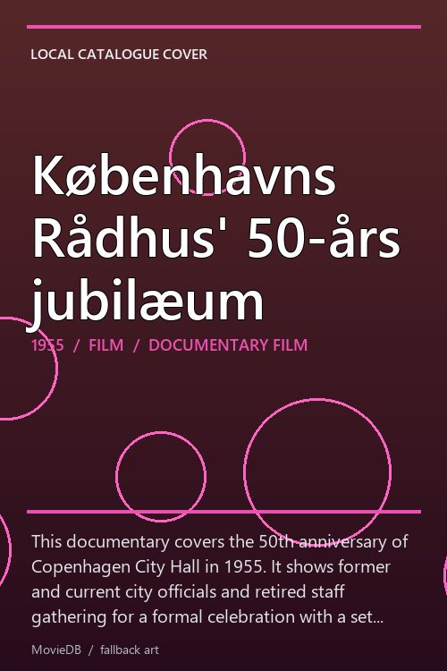 Københavns Rådhus' 50-års jubilæum poster