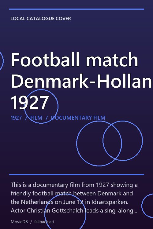 Football match Denmark-Holland 1927 poster