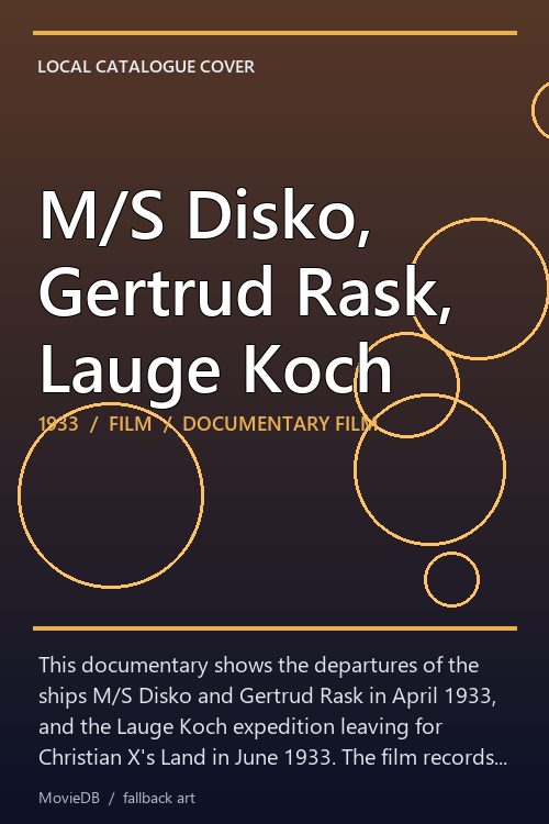 M/S Disko, Gertrud Rask, Lauge Koch poster