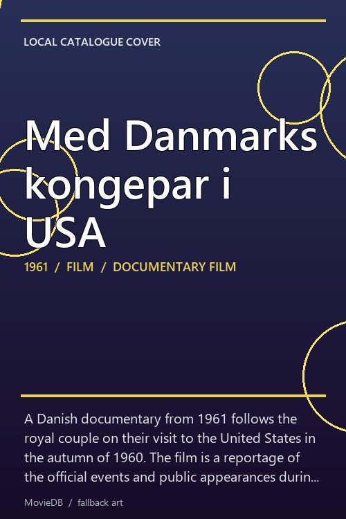 Med Danmarks kongepar i USA poster