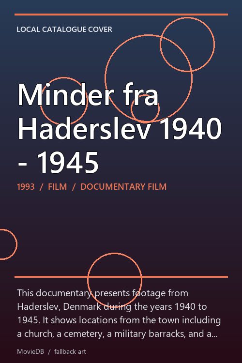 Minder fra Haderslev 1940 - 1945 poster